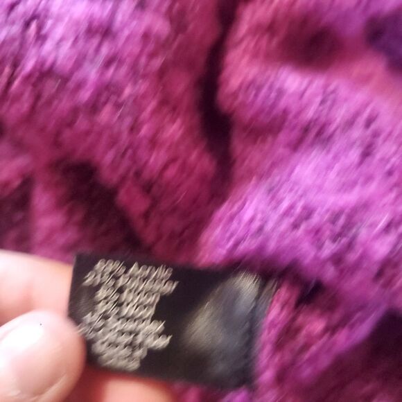 Lane Bryant Fuzzy Lattice-Sleeve Cutout Pullover Knit Sweater sz 26/28 - Picture 5 of 6